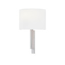 Sconces Drum Shade by Justice Designs ( 102 | FAB-4332-WHTE-NCKL Textile ) 