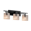 Bathroom Fixtures Three Lights by Justice Designs ( 102 | FSN-8703-30-SEED-MBLK Fusion ) 