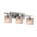 Bathroom Fixtures Three Lights by Justice Designs ( 102 | FSN-8703-30-SEED-NCKL-LED3-2100 Fusion ) 