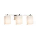 Bathroom Fixtures Three Lights by Justice Designs ( 102 | FSN-8443-15-OPAL-CROM Fusion ) 