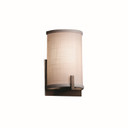 Sconces Drum Shade by Justice Designs ( 102 | FAB-5531-WHTE-DBRZ-LED1-700 Textile ) 