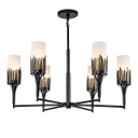 Mid. Chandeliers Glass Up by Lucas + McKearn ( 175 | CH20319BLK-6 Sawgrass ) 