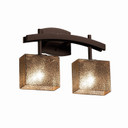 Bathroom Fixtures Two Lights by Justice Designs ( 102 | FSN-8592-55-MROR-DBRZ Fusion ) 