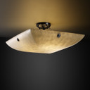 Semi-Flush Mts. Bowl Style by Justice Designs ( 102 | CLD-9652-25-MBLK-F6-LED5-5000 Clouds ) 