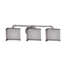 Bathroom Fixtures Three Lights by Justice Designs ( 102 | FAB-8463-55-GRAY-NCKL Textile ) 