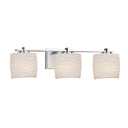 Bathroom Fixtures Three Lights by Justice Designs ( 102 | POR-8443-30-WAVE-CROM Limoges ) 