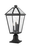 Exterior Post/Pier Head by Z-Lite ( 224 | 579PHBR-533PM-BK Talbot ) 