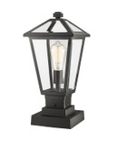 Exterior Post/Pier Head by Z-Lite ( 224 | 579PHMS-SQPM-BK Talbot ) 