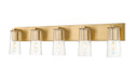 Bathroom Fixtures Five+Lights by Z-Lite ( 224 | 826-5V-MGLD Titus ) 