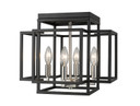 Flush Mounts Cage Style by Z-Lite ( 224 | 454F-BK-BN Titania ) 