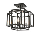Semi-Flush Mts. Cage by Z-Lite ( 224 | 454SF-BK-CH Titania ) 
