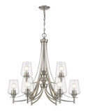 Mid. Chandeliers Glass Up by Z-Lite ( 224 | 473-9BN Joliet ) 