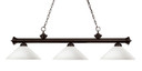 Linear/Island 3 Light Bar by Z-Lite ( 224 | 200-3BRZ-AMO14 Riviera ) 