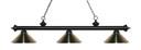 Linear/Island 3 Light Bar by Z-Lite ( 224 | 200-3MB-MBN Riviera ) 
