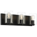 Bathroom Fixtures Three Lights by Access ( 18 | 62582LEDDLP-MBL/CLR Oslo ) 