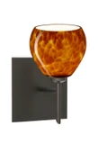 Sconces Single Glass by Besa ( 74 | 1SW-560518-BR-SQ Tay Tay ) 