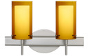 Bathroom Fixtures Two Lights by Besa ( 74 | 2SW-G44007-SN Pahu ) 