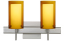 Bathroom Fixtures Two Lights by Besa ( 74 | 2SW-G44007-SN-SQ Pahu ) 