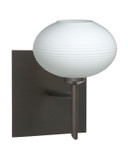 Sconces Single Glass by Besa ( 74 | 1SW-561207-BR-SQ Lasso ) 