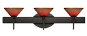 Bathroom Fixtures Three Lights by Besa ( 74 | 3SW-117681-BR Kona ) 