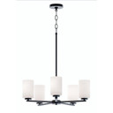 Mid. Chandeliers Glass Up by AFX Lighting ( 162 | LEOP24MBBK Leo ) 