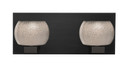 Bathroom Fixtures Two Lights by Besa ( 74 | 2WF-KENOSM-LED-BK Besa Keno Vanity ) 