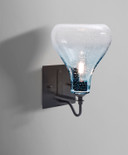 Sconces Single Glass by Besa ( 74 | 1WG-MELOBL-BK Melo ) 
