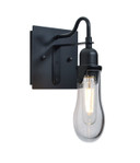 Sconces Single Glass by Besa ( 74 | 1WG-WISHCL-EDIL-BK Wish ) 