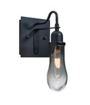 Sconces Single Glass by Besa ( 74 | 1WG-WISHSM-BK Wish ) 
