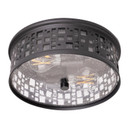 Flush Mounts Drum Shade by AFX Lighting ( 162 | RSCF11MBBK Roscoe ) 