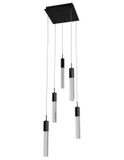 Mini Chandeliers Multi-Port/Cascade by Avenue Lighting ( 192 | HF1900-5-GL-BK-SNW The Original Glacier ) 