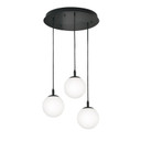 Mini Pendants 3 Light Cluster by AFX Lighting ( 162 | LRTP07MBBKRND3 Loretto ) 