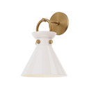 Sconces Single Glass by Alora ( 452 | WV412509AGGO Emerson ) 