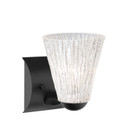 Sconces Single Glass by Besa ( 74 | 1WZ-NICO5GL-LED-BK Besa Nico 5 Mini Sconce ) 