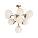 Mid. Chandeliers Glass Down by Alora ( 452 | CH505335AGOP Nouveau ) 