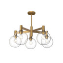 Mid. Chandeliers Glass Down by Alora ( 452 | CH506129AGCL Castilla ) 