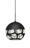 Multi-Systems Line Voltage Pendants by Besa ( 74 | 1JC-ROCKYBK-BR Rocky ) 