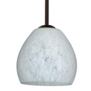 Mini Pendants Glass Down by Besa ( 74 | 1TT-412219-MED-BR Besa Bolla Stem Pendant ) 