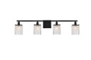 Bathroom Fixtures Four Lights by Elegant Lighting ( 173 | LD7012BK Phineas ) 
