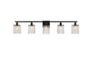 Bathroom Fixtures Five+Lights by Elegant Lighting ( 173 | LD7014BK Phineas ) 