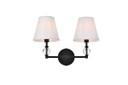 Bathroom Fixtures Two Lights by Elegant Lighting ( 173 | LD7022W15BK Bethany ) 