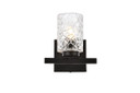 Sconces Single Glass by Elegant Lighting ( 173 | LD7025W7BK Cassie ) 