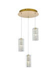 Mini Chandeliers Multi-Port/Cascade by Elegant Lighting ( 173 | 3680D3RSG Aston ) 