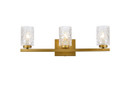 Bathroom Fixtures Three Lights by Elegant Lighting ( 173 | LD7027W24BR Cassie ) 