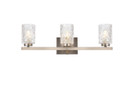 Bathroom Fixtures Three Lights by Elegant Lighting ( 173 | LD7027W24SN Cassie ) 