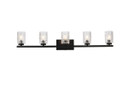 Bathroom Fixtures Five+Lights by Elegant Lighting ( 173 | LD7029W41BK Cassie ) 