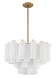 Mid. Chandeliers Glass Down by Crystorama ( 60 | ADD-308-AG-WH Addis ) 