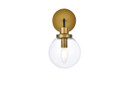 Sconces Single Glass by Elegant Lighting ( 173 | LD7031W8BRB Hanson ) 