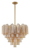 Mid. Chandeliers Glass Down by Crystorama ( 60 | ADD-312-AG-AM Addis ) 