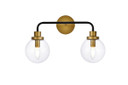 Bathroom Fixtures Two Lights by Elegant Lighting ( 173 | LD7033W19BRB Hanson ) 